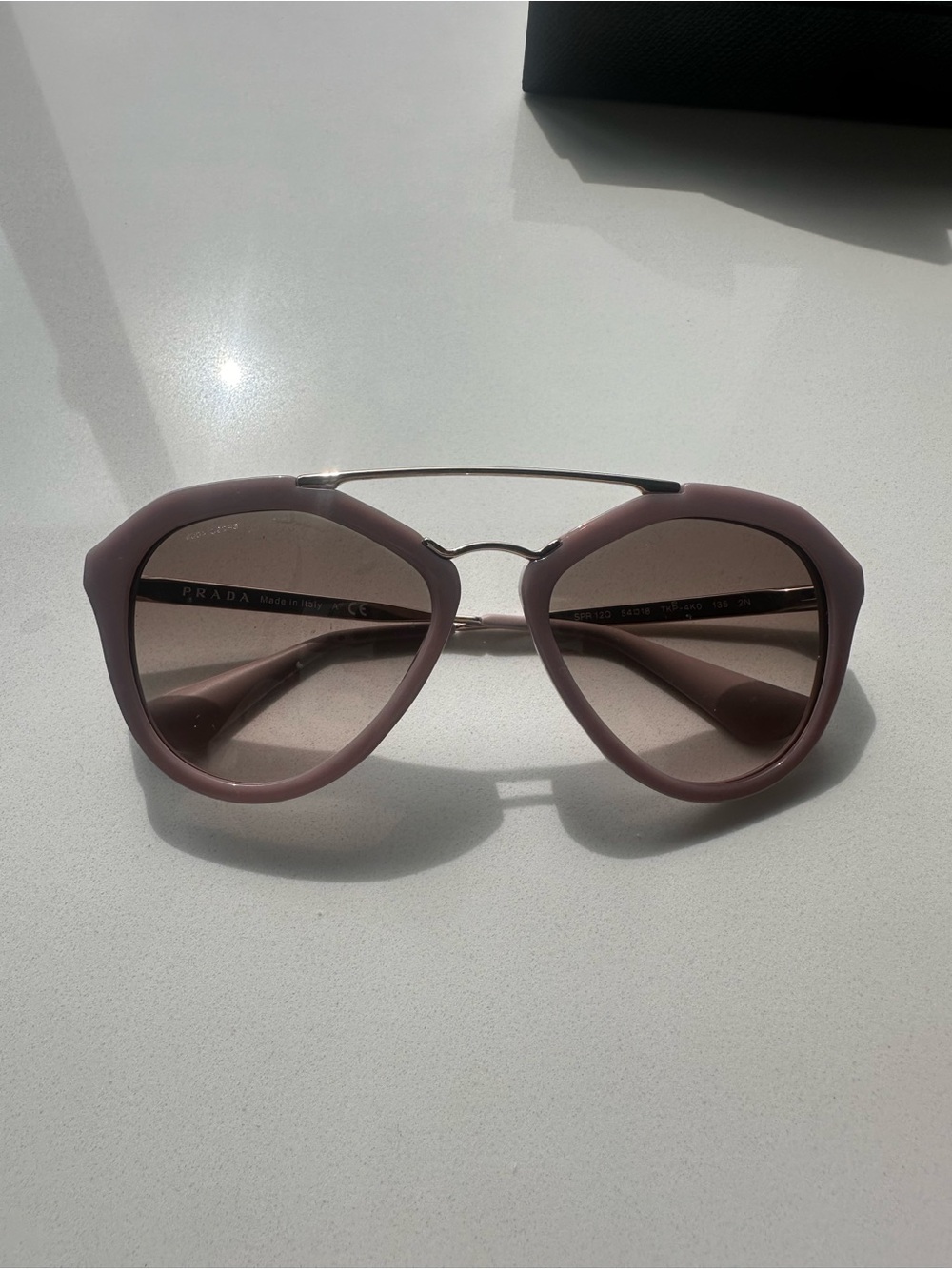 Prada Women's Mauve Gradient Aviator Sunglasses